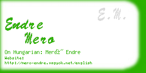 endre mero business card